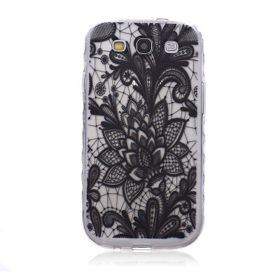 

Black Rose Pattern Soft Thin TPU Rubber Silicone Gel Case Cover for SAMSUNG GALAXY S3 I9300