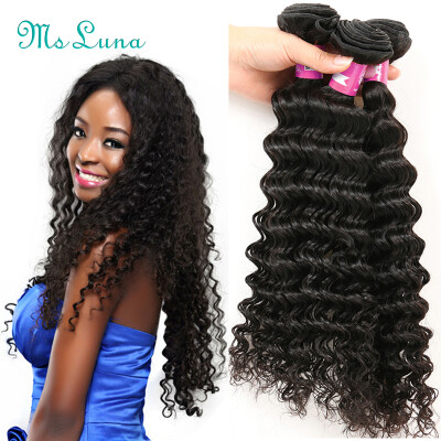 

Ms Luna Hair Brazilian Deep Wave Virgin Hair 3 Bundles 7A Unprocessed Brazilian Virgin Hair Deep Wave Cheap Virgin Hair