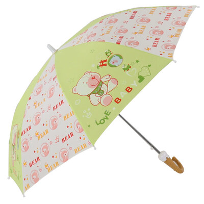 

Paradise umbrella happy childhood high-density hit cloth children straight pole sunny umbrella bear leek 13007E