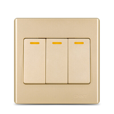 

Zhengtai (CHNT) socket panel air conditioning switch champagne gold 7C series NEW7-C30402
