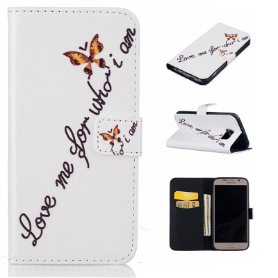 

Butterfly Design PU Leather Flip Cover Wallet Card Holder Case for SAMSUNG Galaxy S6