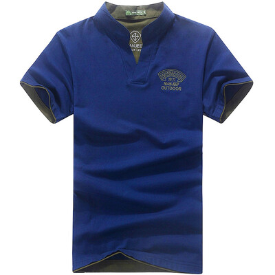 

Jeep Shield (NIAN JEEP) Футболка с коротким рукавом Мужская V-образная вырезка Outdoor Mountaineering Leisure T-Shirt 9251 Blue L