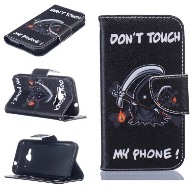 

Grim Reaper Design PU Leather Flip Cover Wallet Card Holder Case for SAMSUNG Galaxy J1 2016/J120F