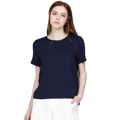 

UR youth women were thin solid color round neck short sleeve T shirt YU10S4EN0001 dark blue