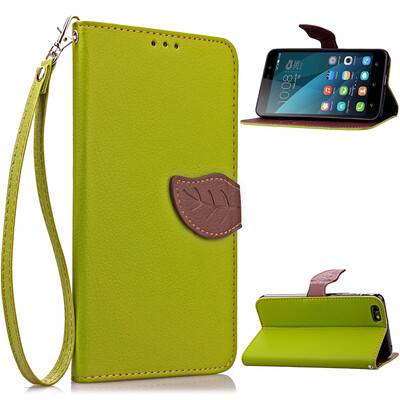 

Green Design PU Leather Flip Cover Wallet Card Holder Case for Huawei Honor 4X