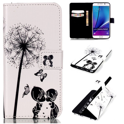 

Children&dandelion Design PU Leather Flip Cover Wallet Card Holder Case for SAMSUNG Galaxy Note 5