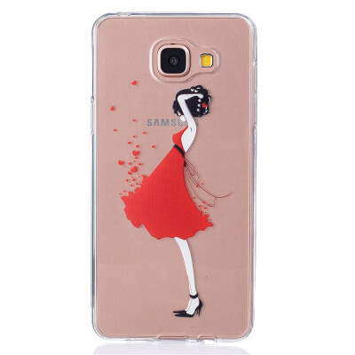 

Red Dress girl Pattern Soft Thin TPU Rubber Silicone Gel Case Cover for SAMSUNG GALAXY A5 2016A510