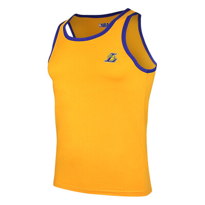 

NBA vest Men&39s fashion tide men&39s basketball vest Lakers Slim soft stretch cotton sleeveless bottoming shirt gold yellow  code