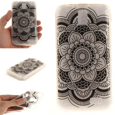 

Black sun flower Pattern Soft Thin TPU Rubber Silicone Gel Case Cover for Lenovo A328