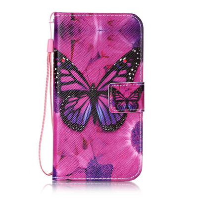 

Black Butterfly Design PU Leather Flip Cover Wallet Card Holder Case for Samsung Galaxy S6 Edge/G9250