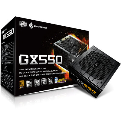 

CoolerMaster (CoolerMaster) номинальный 550W GX550 игровой компьютер мощность (80PLUS Bronze / SRC + DC2DC архитектура / все-японские конденсаторы / пять лет гарантии)