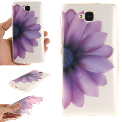 

Half flower Pattern Soft Thin TPU Rubber Silicone Gel Case Cover for HUAWEI enjoy 5