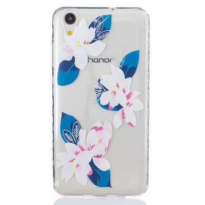 

Purple lily Pattern Soft Thin TPU Rubber Silicone Gel Case Cover for HUAWEI Honor 5A/Y6 II