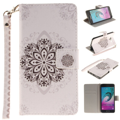 

Datura flowers Design PU Leather Flip Cover Wallet Card Holder Case for SAMSUNG GALAXY A5 2016/A510