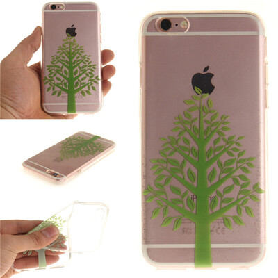 

Green tree Pattern Soft Thin TPU Rubber Silicone Gel Case Cover for IPHONE 66S