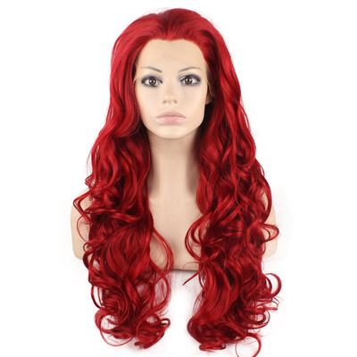 

Iwona Synthetic Hair Lace Front Long Wavy Black Wig