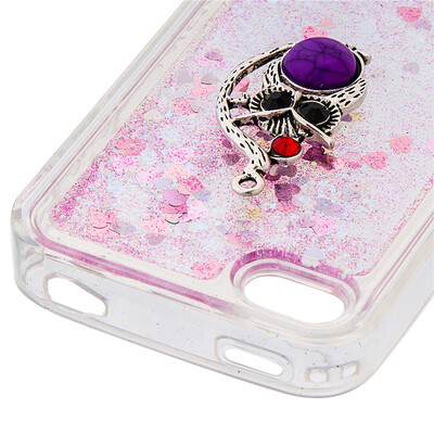 

Dynamic Quicksand Glitter Liquid Soft TPU Case Cover For IPHONE 4S