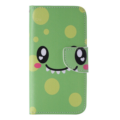 

Green Smile Design PU Leather Flip Cover Wallet Card Holder Case for SAMSUNG S7