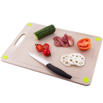 

Arsto Husk Cutting Board Wheat Fiber Chopping Board Non-Slip Silicone Baby Infant Board Fruit Board Thickness (41.6 * 29.2 * 1.1cm)