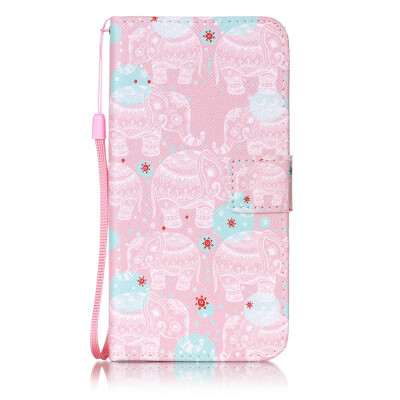 

Pink Elephant Design PU Leather Flip Cover Wallet Card Holder Case for Google Pixel