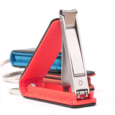 

Kebao KOBOS KB-6201 flat nail clippers ultra-thin folding nail cut nail knife with leather red