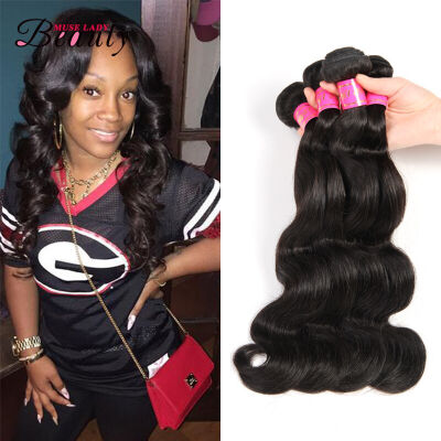 

Indian Body Wave Human Hair Unprocessed Body Wave Virgin Hair Muse Lady Beauty 4 Bundles Lot Hair Extension