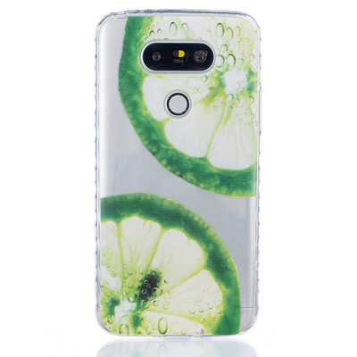 

Лимон Pattern Мягкий тонкий ТПУ Резиновая крышка случая силикона геля для LG G5