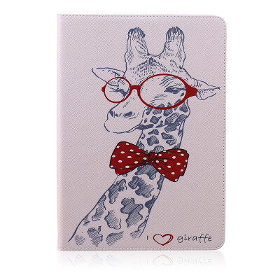 

Giraffe Style Embossing Classic Flip Cover with Stand Function and Credit Card Slot for iPad Air 2/6