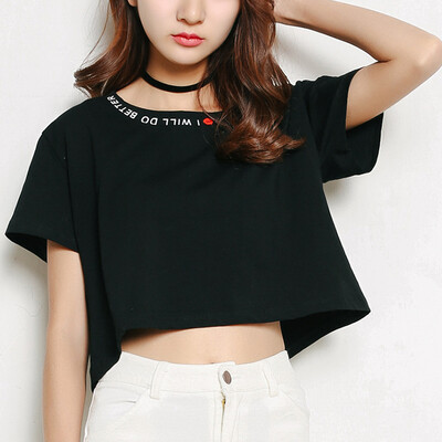 

City plus CITYPLUS art hollow stitching short paragraph loose large size short sleeve round neck t-shirt woman CWTD173364 white uniform