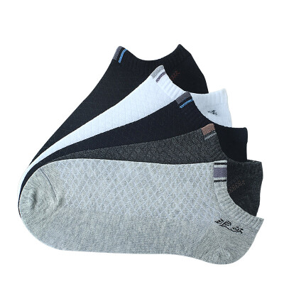 

Jingdong supermarket] Langsha socks men's sports socks breathable mesh cotton socks 5 pairs of mixed color uniform