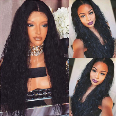 

Brazilian glueless lace front human hair wigs natural wave lace front wigs for black women with Baby Hair