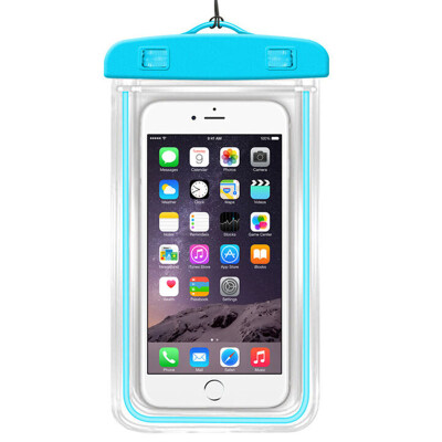 

Mobile phone waterproof bag travel rafting sealed mobile phone bag swimming waterproof jacket can touch screen with lanyard 58 inch blue