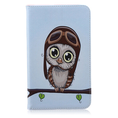 

Owl Style Embossing Classic Flip Cover with Stand Function and Credit Card Slot for SAMSUNG GALAXY Tab 4 T230