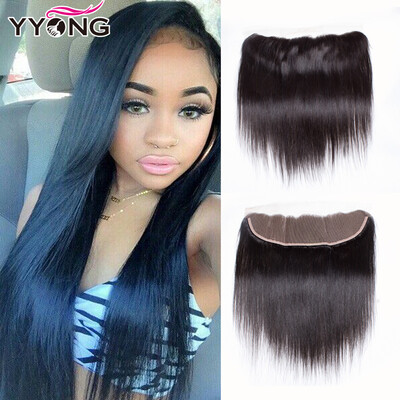 

8A Straight Unprocessed Virgin Indian Lace Frontal Closure 13X4 FreeMiddle3 Part Indian Ear To Ear Lace Frontal Free Shipping