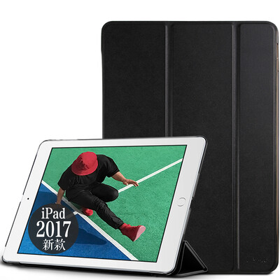 

(ESR) Apple новый IPad защитный чехол 2017 новый iPad7 защитный корпус падение три раза кронштейн 9,7-дюймовый кожаный корпус цветной серии глубокий черный