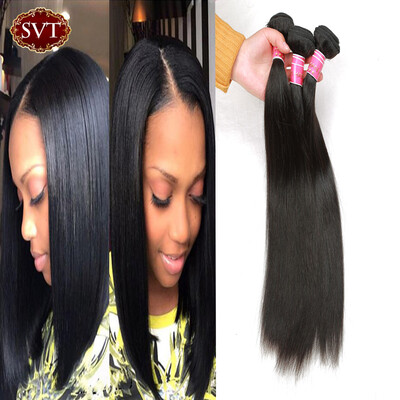

Indian Virgin Hair Straight 4 Bundles SVT Best Selling Grade Remy Virgin Indian Straight Human Hair Extension Weaves Bundles