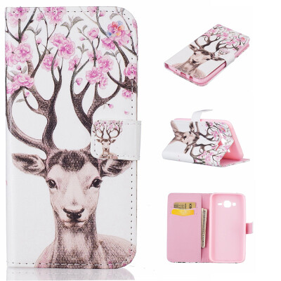 

Deer Design PU Leather Flip Cover Wallet Card Holder Case for SAMSUNG Galaxy J5