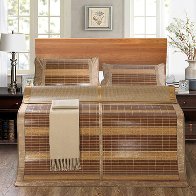 

Yingxin textile water mill carbonized mat increase double bamboo mat double thick bamboo rattan mat 18 m bed sanding mirror mat excluding pillowcase