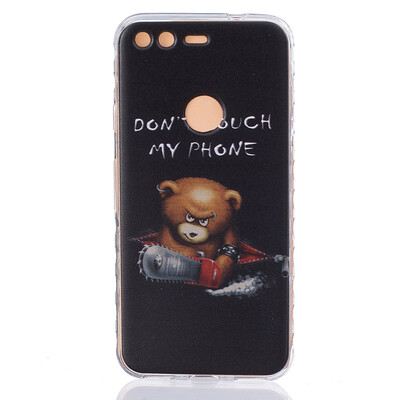 

Bear Pattern Soft Thin TPU Rubber Silicone Gel Case Cover for Google Pixel XL