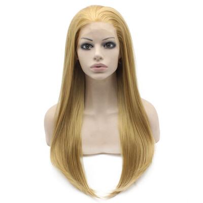

Long Straight Blonde Natural Hand Tied Lace Front Wig