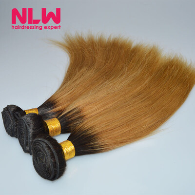 

Nice Full 8A Ombre Brazilian Straight Virgin Hair 3 Bundles Extension DIY Sew In Sweet Lovely Hairstyle Frizz-free Black Girls