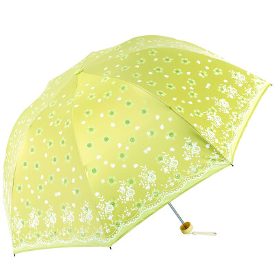 

【Jingdong Supermarket】 Paradise Umbrella (UPF50 +) Falling season All shade mercerized velvet lotus three fold sunny umbrella 33397E pink