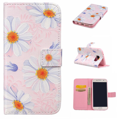 

Pink Flower Design PU Leather Flip Cover Wallet Card Holder Case for SAMSUNG Galaxy S7 Plus