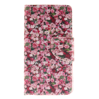 

Floral Design PU Leather Flip Cover Wallet Card Holder Case for LG Leon