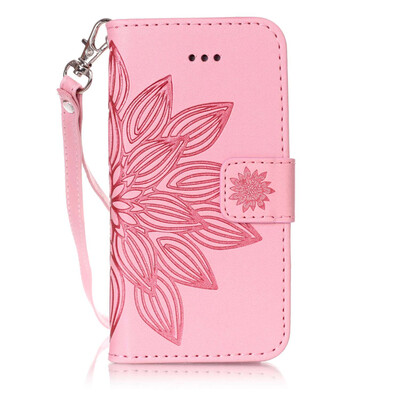 

Pink Flower Design PU Leather Flip Cover Wallet Card Holder Case for IPHONE 5S
