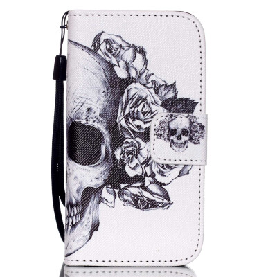 

Skull Design PU Leather Flip Cover Wallet Card Holder Case for SAMSUNG S3