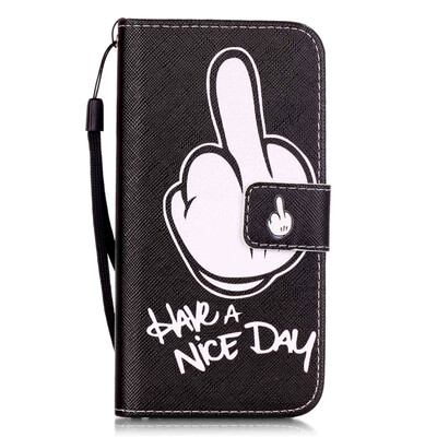 

Finger Style PU Leather Flip Cover Wallet Card Holder Case for Iphone 7