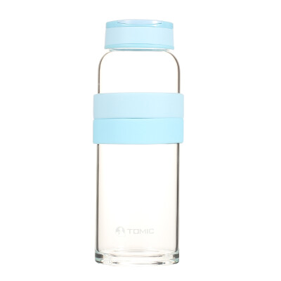 

Jingdong supermarket] special carved (TOMIC) glass silicone anti-hot cute glass 1BSB1185 500ML blue red