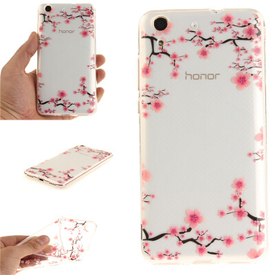 

Up and down plum blossom Pattern Soft Thin TPU Rubber Silicone Gel Case Cover for HUAWEI Honor 5A/Y6 II