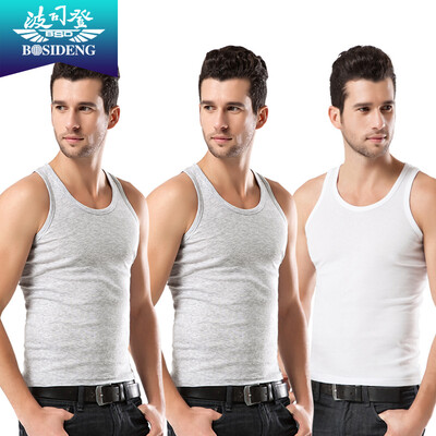 

Jingdong supermarket Bosideng BOSIDENG men&39s vest cotton breathable sports fitness bottoming shirt vest sweat vest male thin section underwear three pieces of white